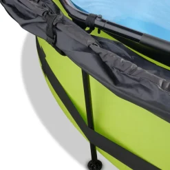 Exit - Piscina Lime verde diámetro 300 x 76 cm con filtro y toldo negro