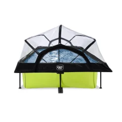 Exit - Piscina Lime verde 300 x 200 x 65 cm con filtro y cúpula transparente