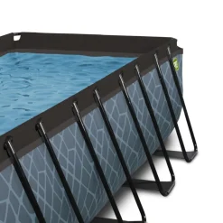 Exit - Piscina Stone gris 400 x 200 x 122 cm con filtro de arena
