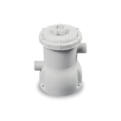 Exit - Piscina Wood efecto madera marrón diámetro 244 x 76 cm con filtro y toldo negro