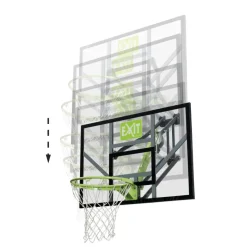 Exit - Tablero de baloncesto Galaxy transparente para pared