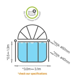 EXIT - Toldo de piscina redonda 300 cm