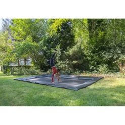 Exit - Trampolín deportivo de suelo Dynamic 244 x 427 cm negro