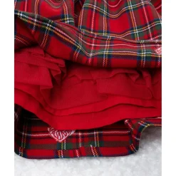 Falda tartán de niña con lazo y lentejuelas