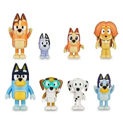 Famosa - Bluey - Pack Figuras Familia y Compañeros de Colección Serie Dibujos Infantil ㅤ