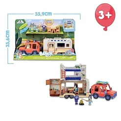 Famosa - Bluey - Vehículo de vacaciones con tablas de surf y figurita articulada ㅤ
