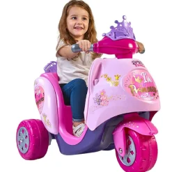 Feber - Moto infantil eléctrica rosa de 3 ruedas - Scooty Little Princess