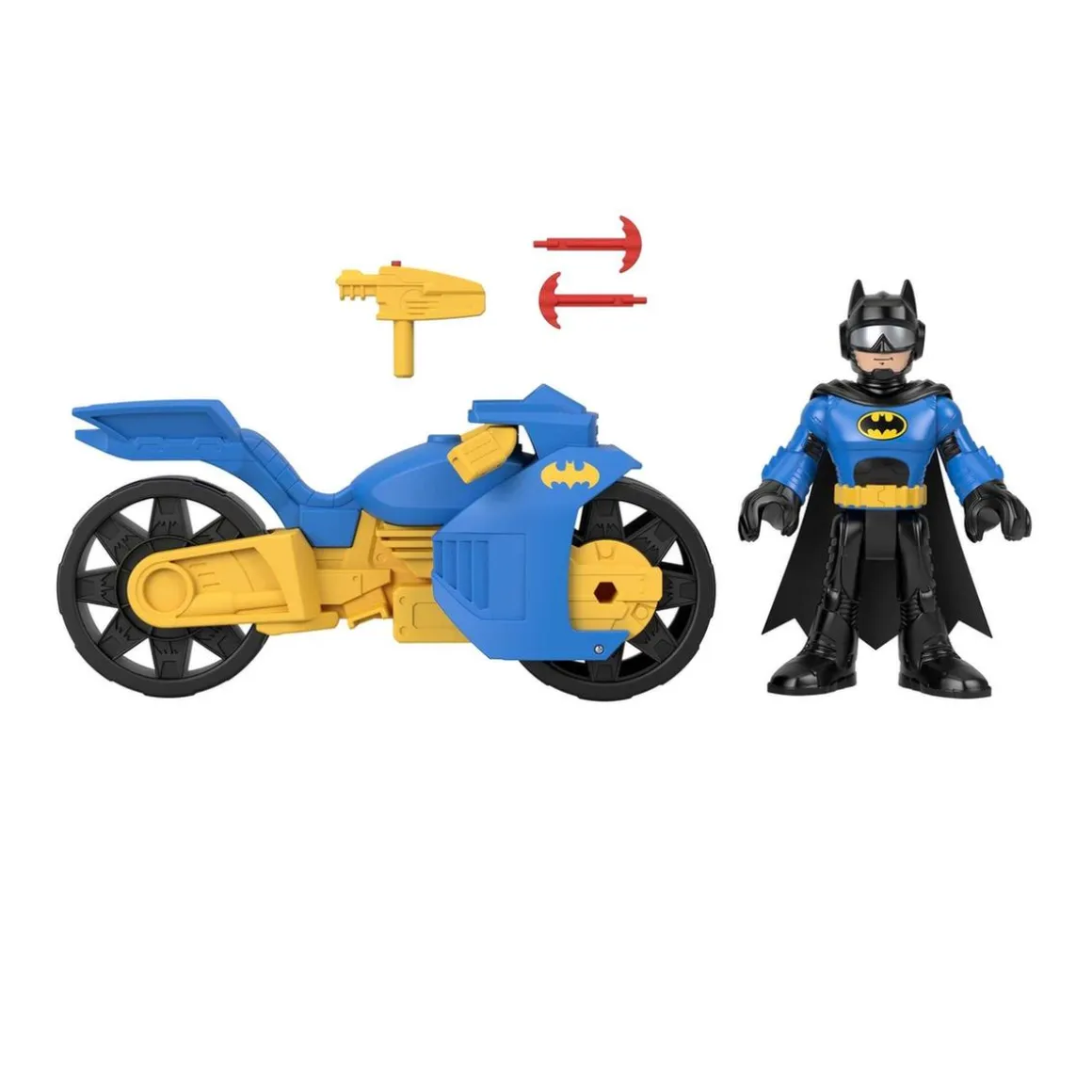 Fisher Price - Batman - Vehículo de juguete Imaginext DC Super Friends Batman con Moto XL ㅤ