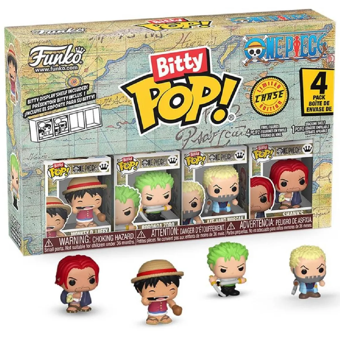 Funko Bitty Pop! - One Piece - Pack 4 figuras (Varios modelos)