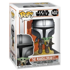 Funko Pop! - Star Wars - El Mandaloriano y Baby Yoda volando