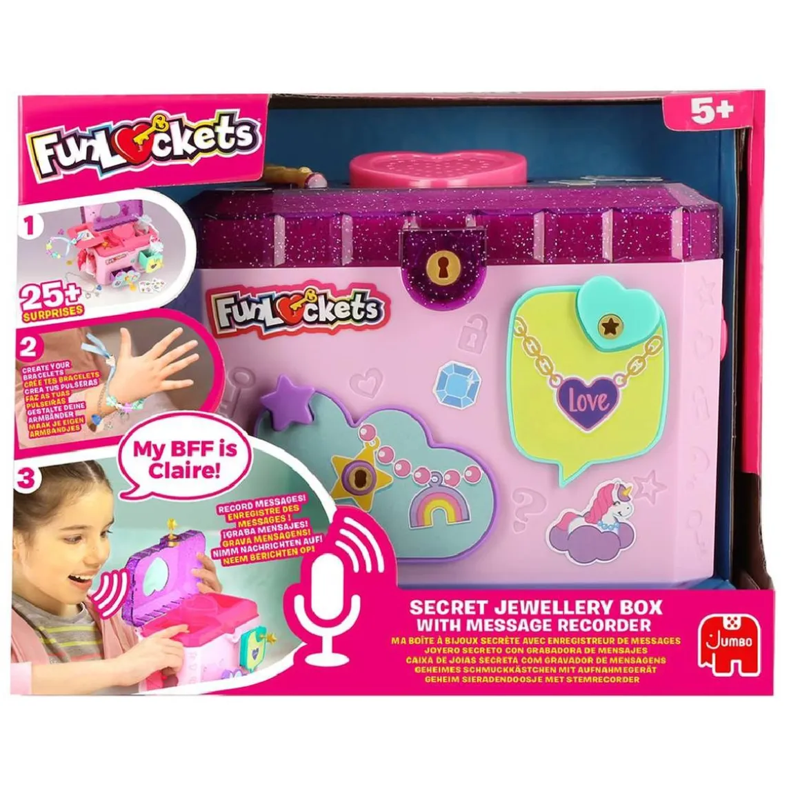 Funlockets - Joyero Secreto con Grabadora, Colgantes y Joyas