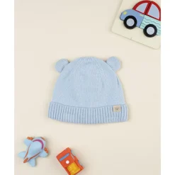 Gorro azul con orejas para niño