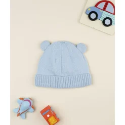 Gorro azul con orejas para niño