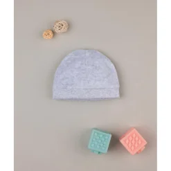 Gorro de chenilla gris claro