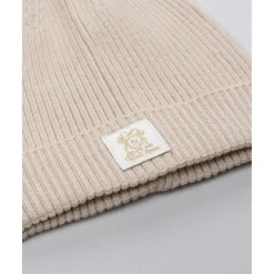 Gorro niña beige de canalé con Minnie