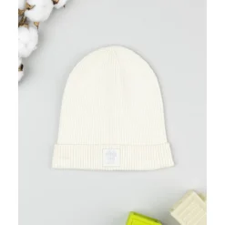 Gorro niña blanco de canalé con Minnie