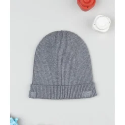 Gorro niño gris de canalé con Spiderman