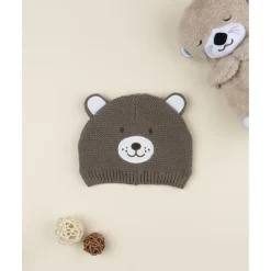 Gorro niño marrón ositos