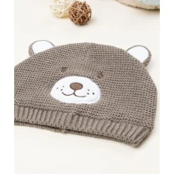 Gorro niño marrón ositos