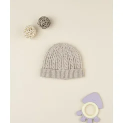 Gorro tricot de niño beige