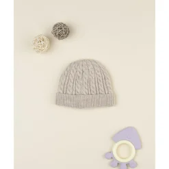 Gorro tricot de niño beige