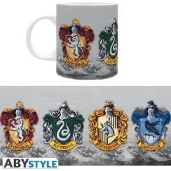 Harry Potter - Taza de 320 ml con diseño de las 4 casas de Harry Potter ㅤ