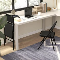 Homcom - 2 sillas plegables Negro