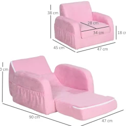 Homcom - Sillón reclinable para niños