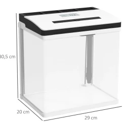 Homcom - Acuario 13L con filtro e iluminación
