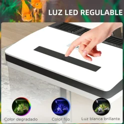 Homcom - Acuario 13L con filtro e iluminación