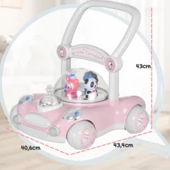 Homcom - Andador Rosa para bebés