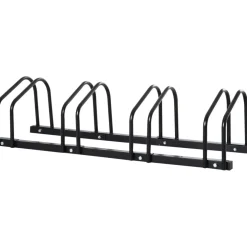 Homcom - Aparcamiento para 4 bicicletas Negro