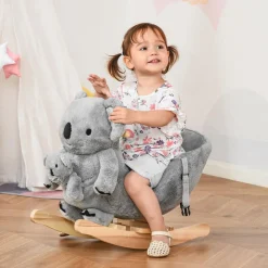 Homcom - Balancín de madera con sonidos Koala