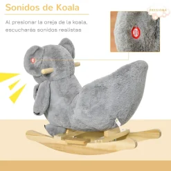 Homcom - Balancín de madera con sonidos Koala