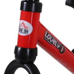Homcom - Bicicleta de Equilibrio con Pedales Roja HomCom