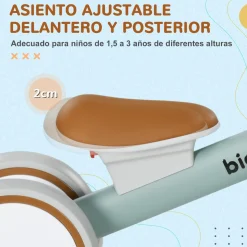 Homcom - Bicicleta equilibrio sin pedales 4 ruedas