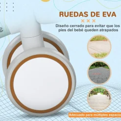 Homcom - Bicicleta equilibrio sin pedales 4 ruedas