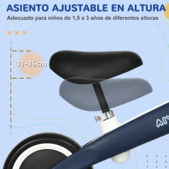 Homcom - Bicicleta equilibrio sin pedales ajustable