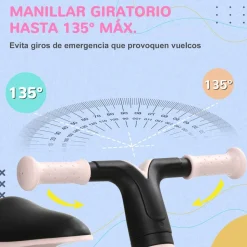 Homcom - Bicicleta sin pedales rosa