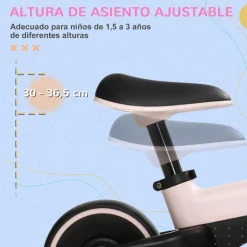 Homcom - Bicicleta sin pedales rosa