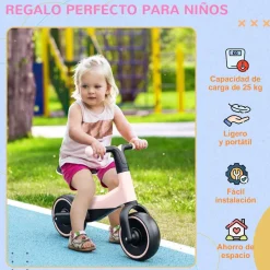 Homcom - Bicicleta sin pedales rosa