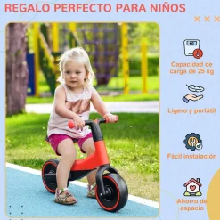 Homcom - Bicicleta sin pedales rojo