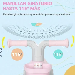 Homcom - Bicicleta sin pedales Rosa