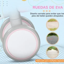 Homcom - Bicicleta sin pedales Rosa