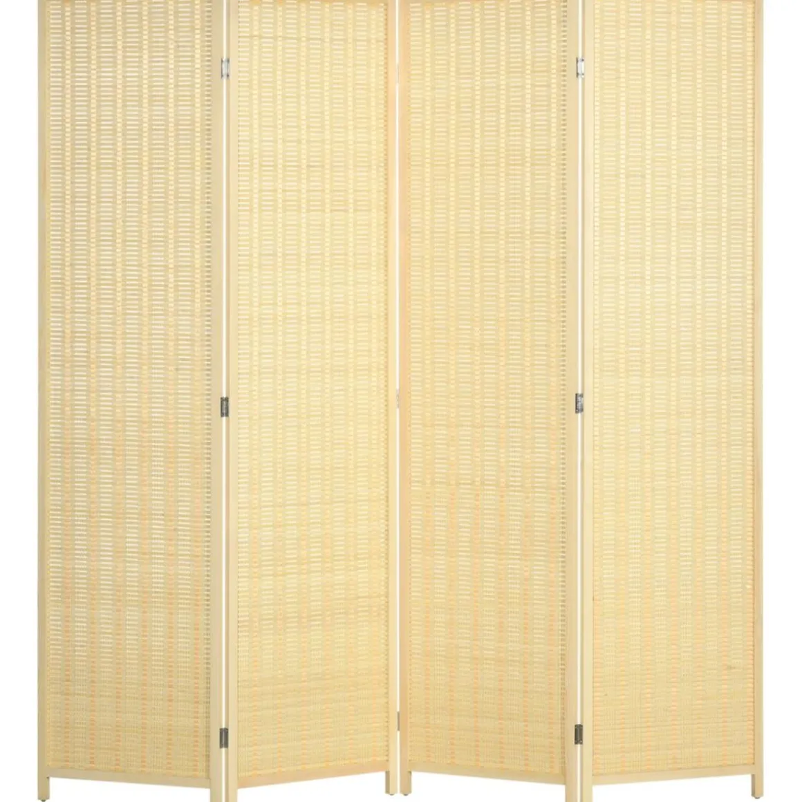 Homcom - Biombo de bambú 4 paneles