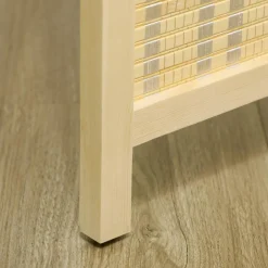 Homcom - Biombo de bambú 4 paneles