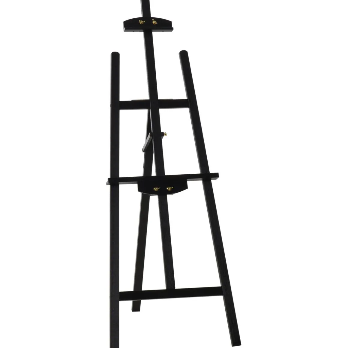 Homcom - Caballete de madera con trípode Negro