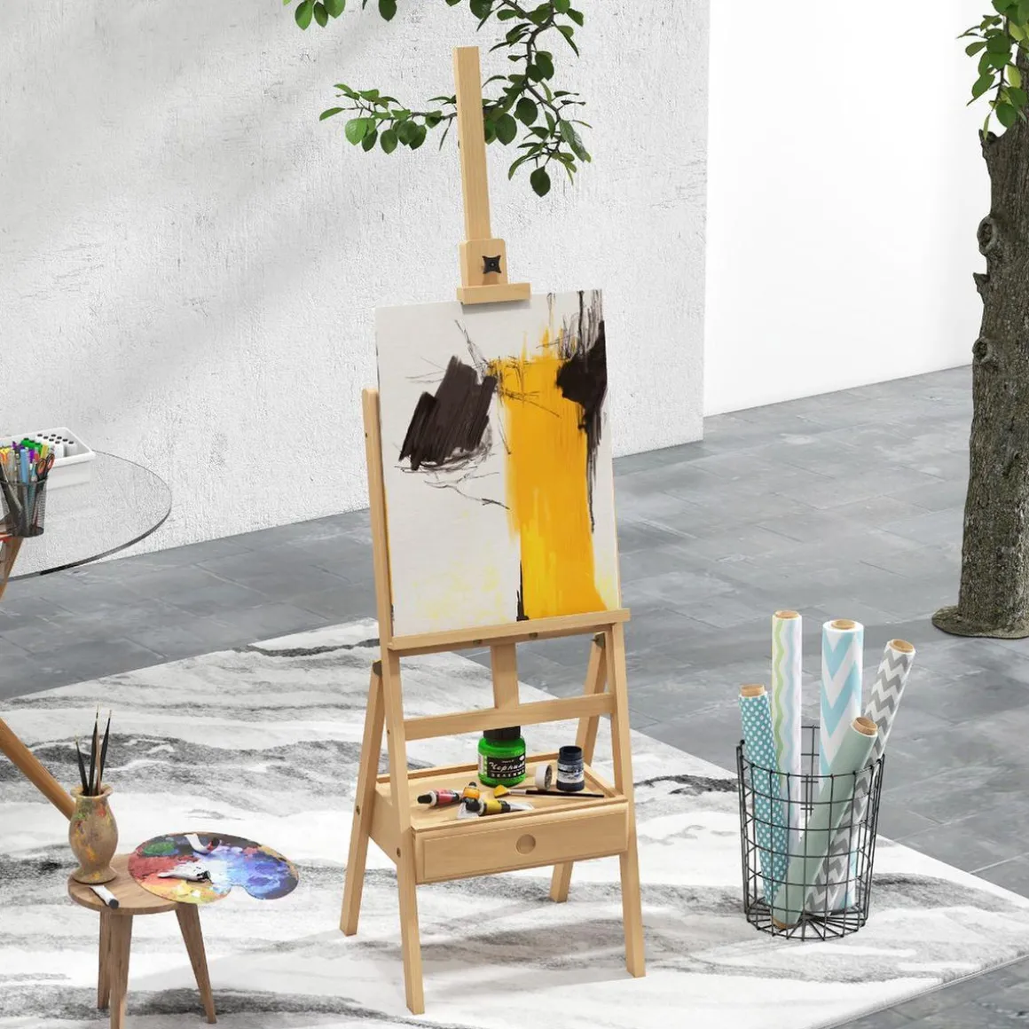 Homcom - Caballete de pintura