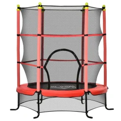 Homcom - Cama elástica Ø110 cm Rojo