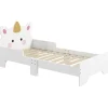 Homcom - Cama infantil Unicornio Blanco